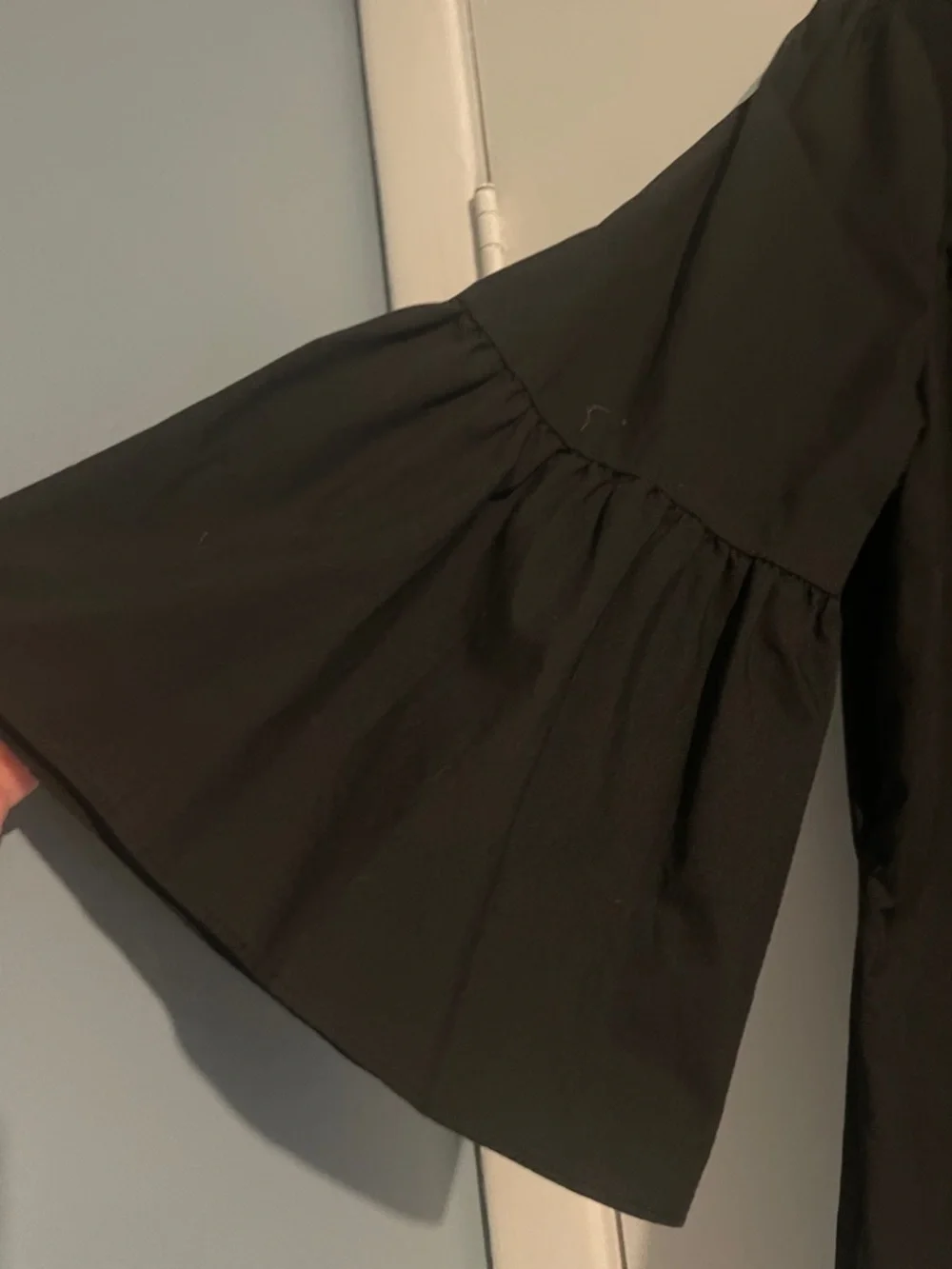 a.n.a Black Pearl-Embellished Bell Sleeve Blouse - Picture 6 of 7